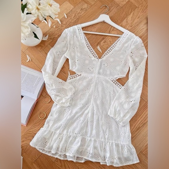 J.ING White Cutout Mini Summer Dress - Picture 4 of 5